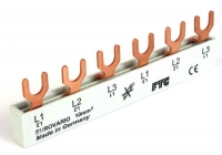 Gabelschiene 10² 106 mm lang, Eurovario kein sgen, 3-Phasen, VPE 10 Schienen