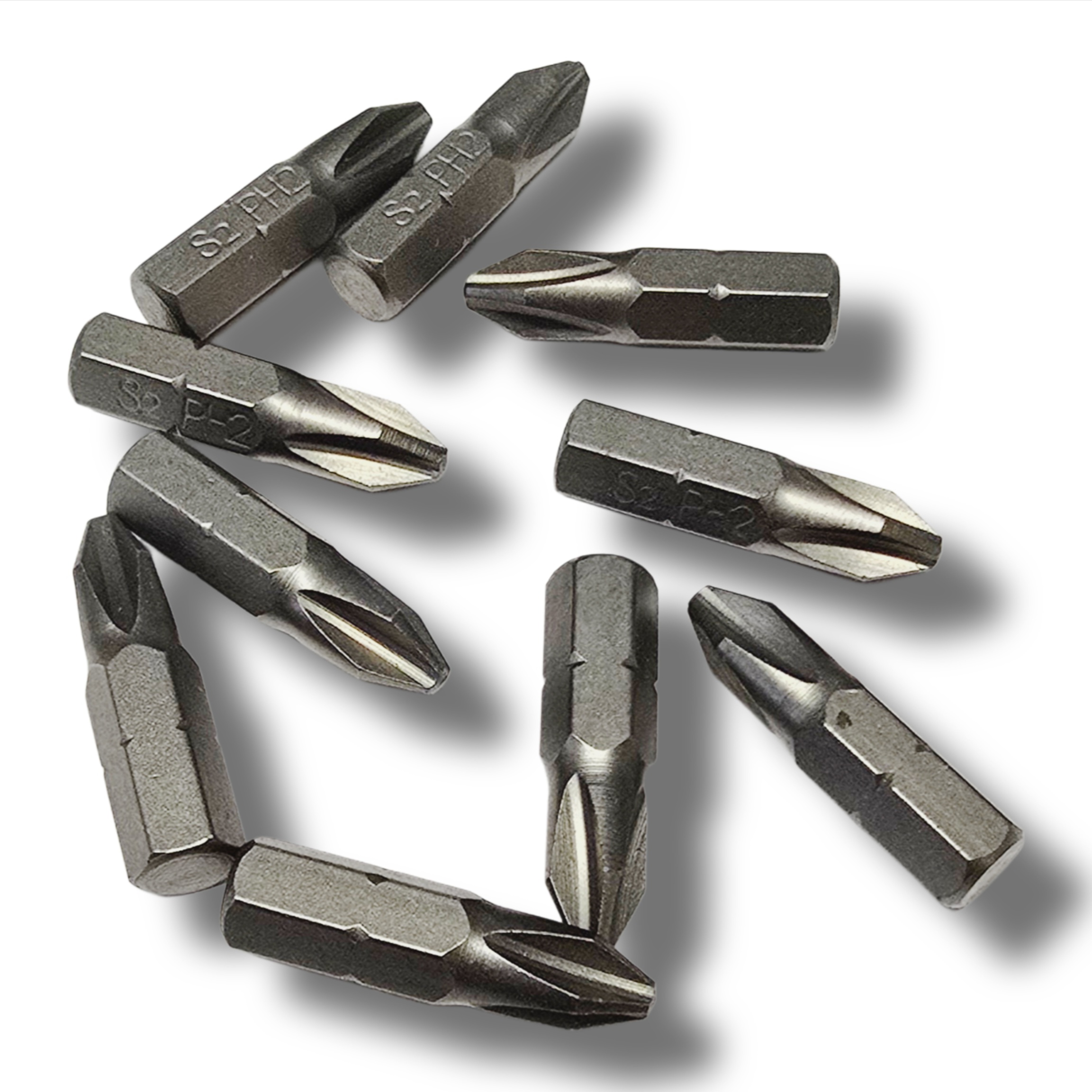 10 St. 1/4 Zoll Bits Phillips 2, 25 mm lang