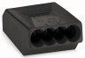 100 St. Dosenklemme dunkelgrau, 4x1-2,5 mm², Wago 273-102