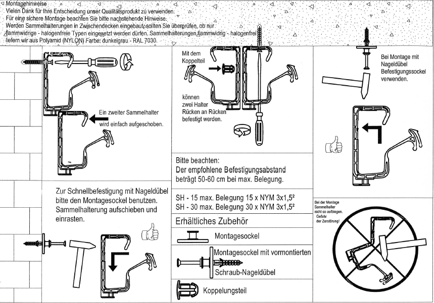Sammelhalter SH15 | VPE 100 Stück